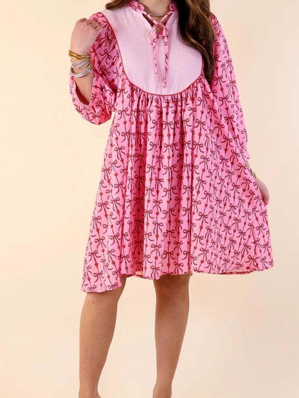 Simply Southern Heart & Bow Dress with Smocking